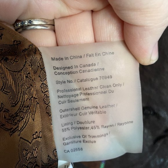 Danier Italian Leather Brown Biker Jacket - Picture 8 of 15